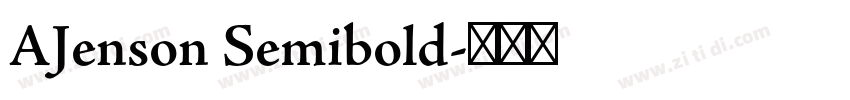 AJenson Semibold字体转换